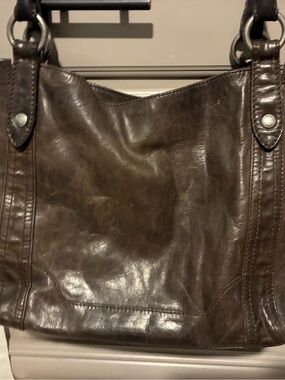 Frye Dark Brown Leather Shoulder Bag
